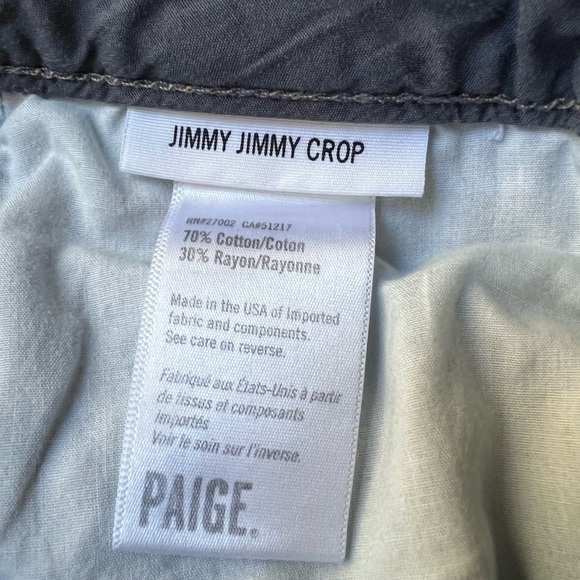 PAIGE Women’s Jimmy Jimmy Crop Jeans Size 28 - Picture 6 of 11